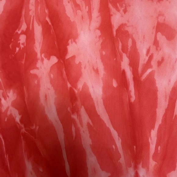 Vintage 90's City Triangles Printed Maxi Slip Dress Coral Pink Cowl Neck Size S - Picture 7 of 12